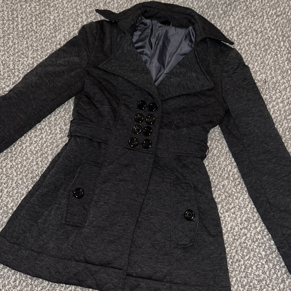 Windsor Dress Coat, Charcoal, Size Medium
